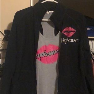 BNWT Lipsense Fleece Zip up sweater